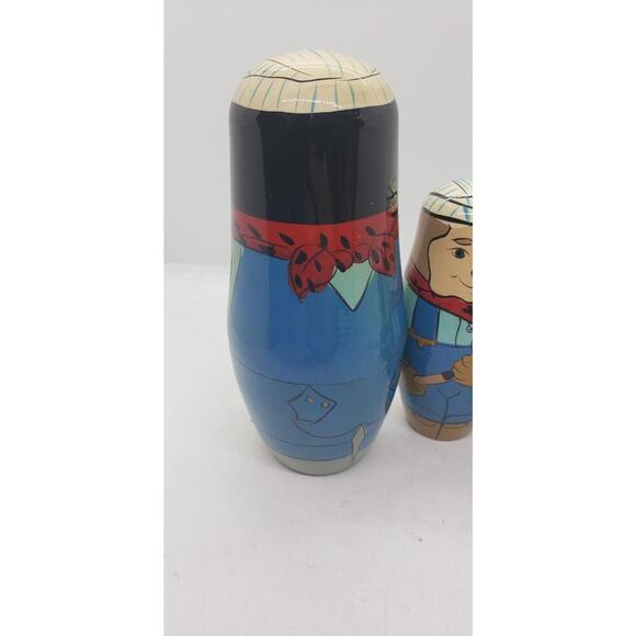 Rare Russian nesting doll set hand painted Business men workers trade Mechanic - Picture 3 of 12